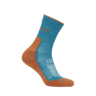 Icebreaker Wandersocke Crew Hike+ Light (Merino wool, durable, lightweight) blue/orange men's